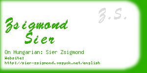 zsigmond sier business card